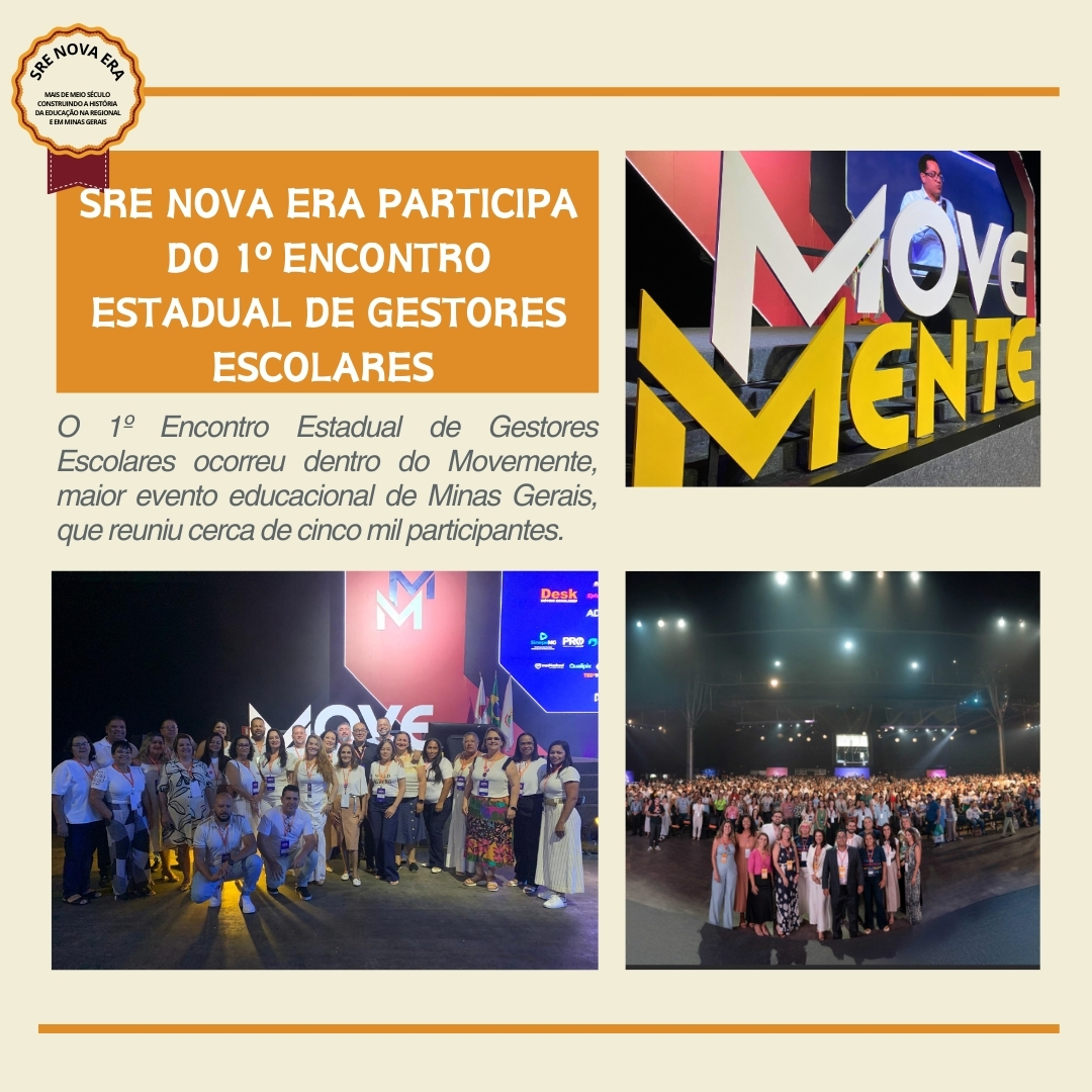 SRE Nova Era participa do 1º Encontro Estadual de Gestores Escolares