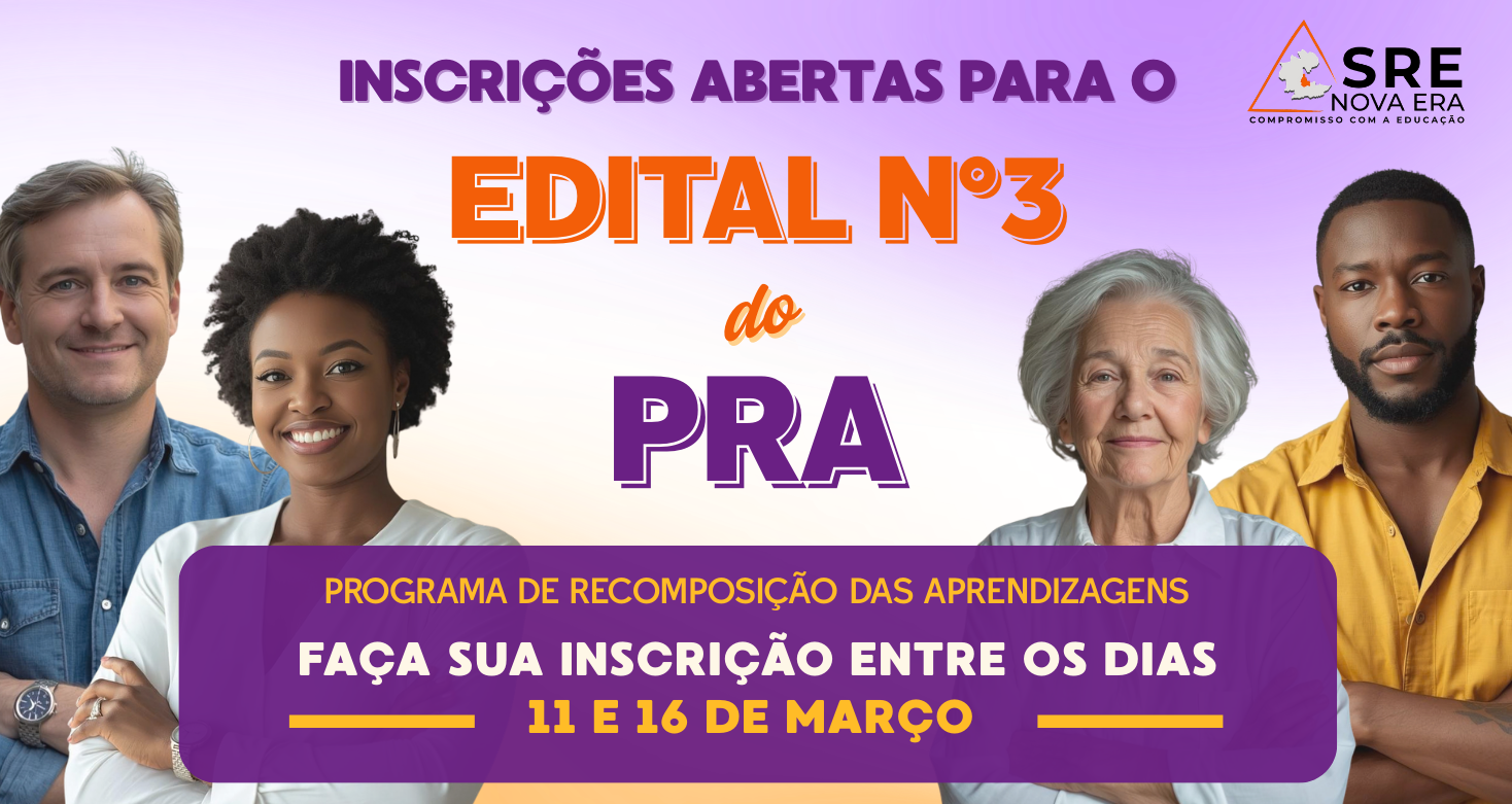 Inscrições abertas para o 3º edital PRA